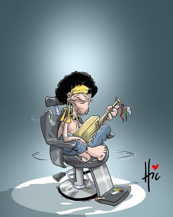 Les légendes de la musique vues par le caricaturiste algérien Le Hic