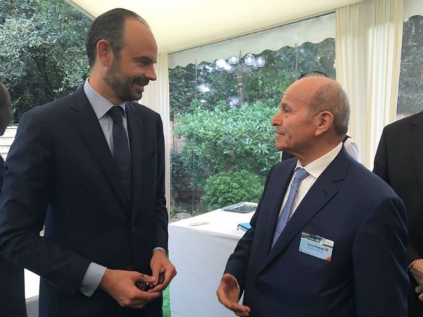 Issad Rebrab rencontre le premier ministre français Edouard Philippe