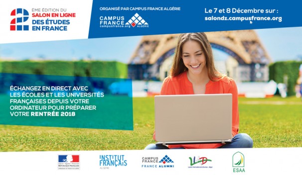 2ème édition du salon en ligne des études en France le 07 et 08 décembre 2017 en Algérie