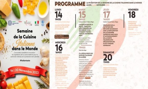 Lancement de « La semaine culinaire mondiale italienne » à Alger